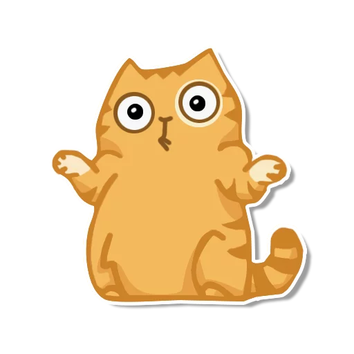 Sticker from the "persik _the_cat" sticker pack