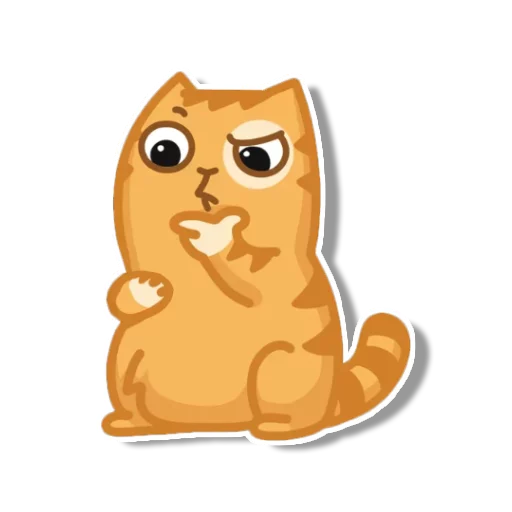 Sticker from the "persik _the_cat" sticker pack