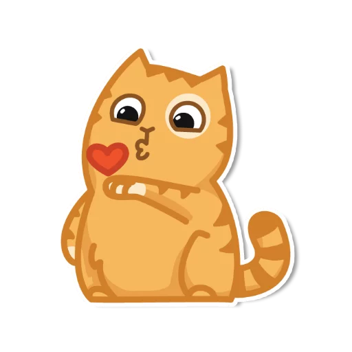 Sticker from the "persik _the_cat" sticker pack