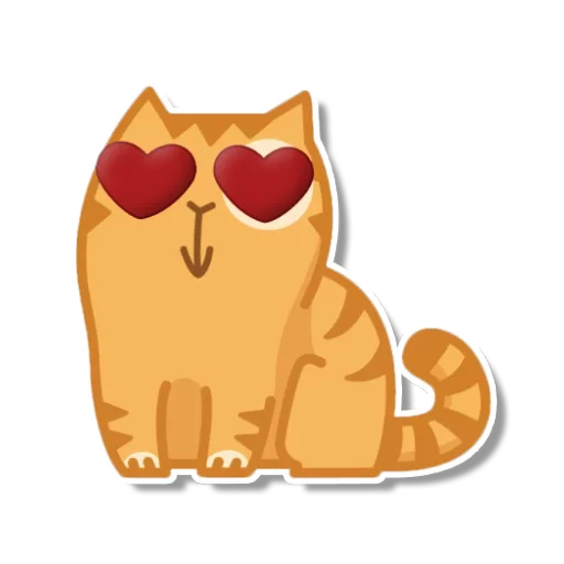 Sticker from the "persik _the_cat" sticker pack