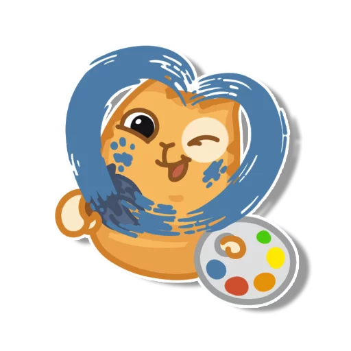 Sticker from the "persik _the_cat" sticker pack