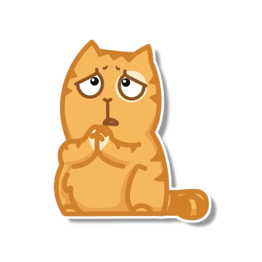 Sticker from the "persik _the_cat" sticker pack