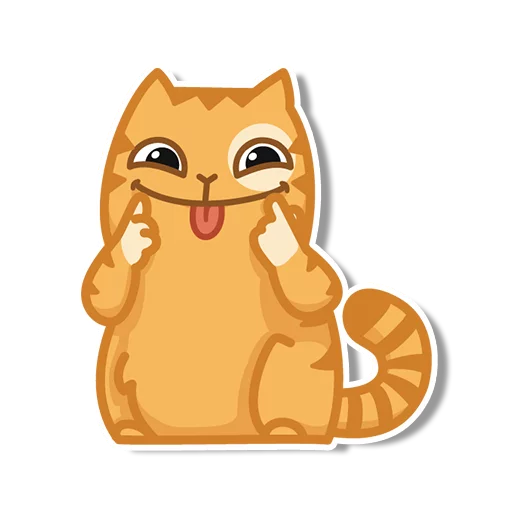 Sticker from the "persik _the_cat" sticker pack