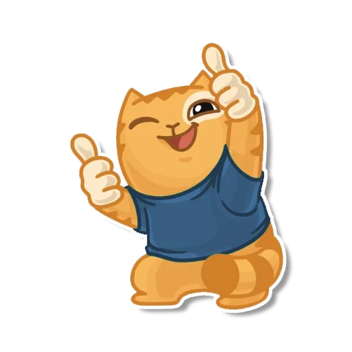 Sticker from the "persik _the_cat" sticker pack