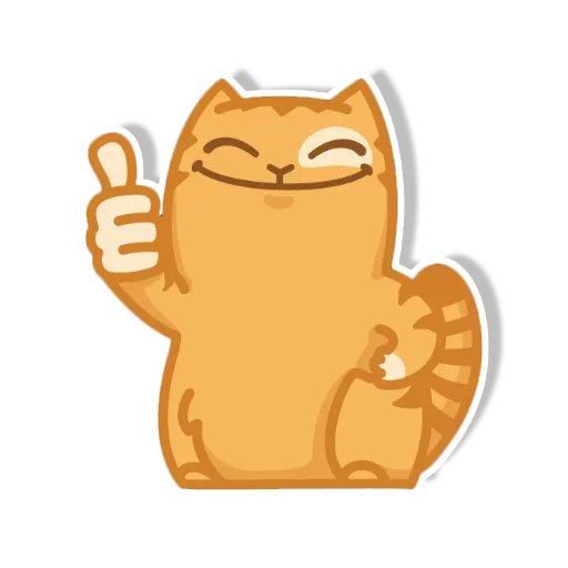 Sticker from the "persik _the_cat" sticker pack