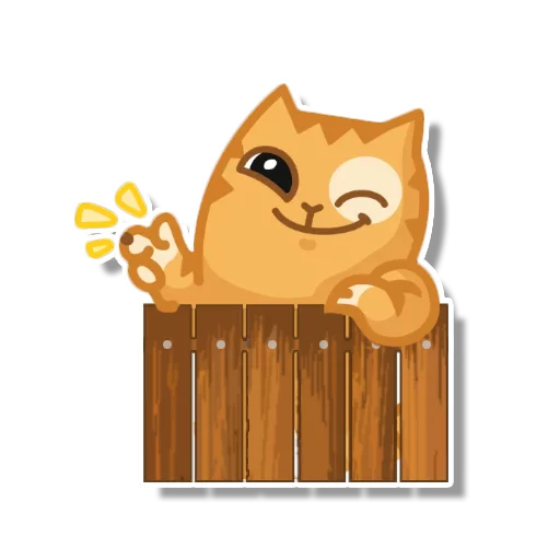 Sticker from the "persik _the_cat" sticker pack