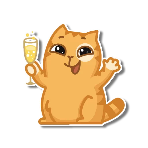 Sticker from the "persik _the_cat" sticker pack