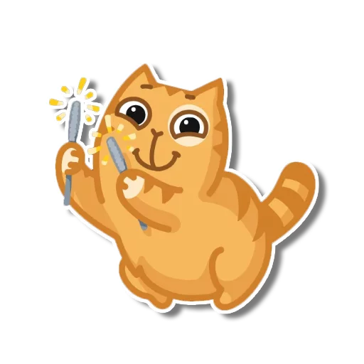 Sticker from the "persik _the_cat" sticker pack