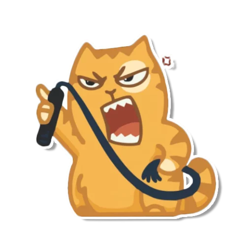 Sticker from the "persik _the_cat" sticker pack