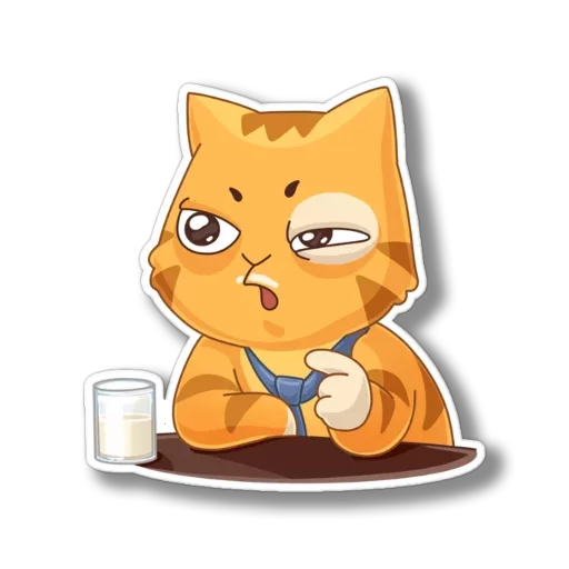 Sticker from the "persik _the_cat" sticker pack