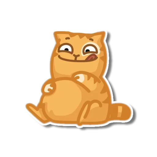 Sticker from the "persik _the_cat" sticker pack