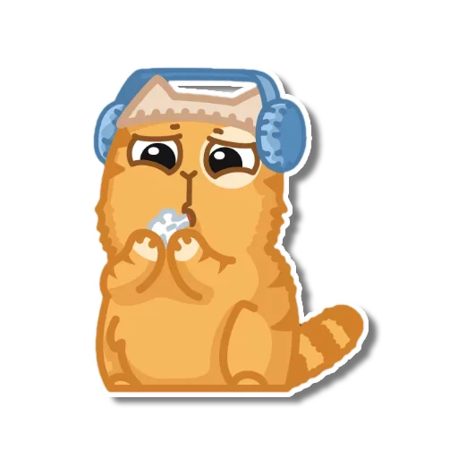 Sticker from the "persik _the_cat" sticker pack