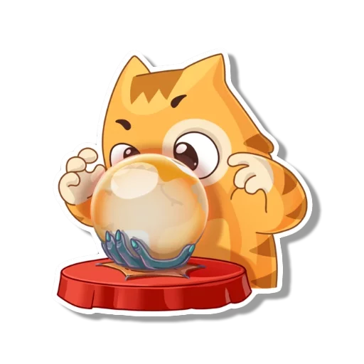 Sticker from the "persik _the_cat" sticker pack