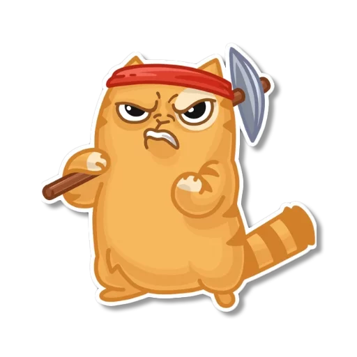 Sticker from the "persik _the_cat" sticker pack