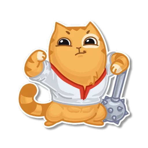 Sticker from the "persik _the_cat" sticker pack