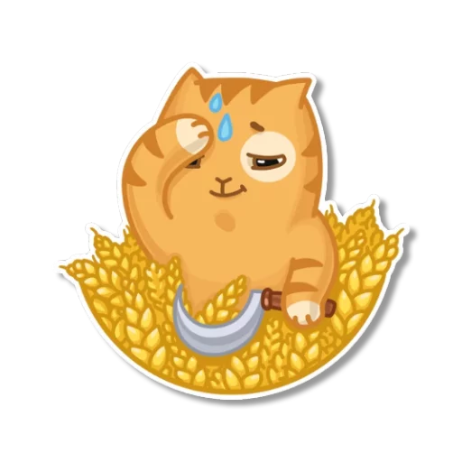 Sticker from the "persik _the_cat" sticker pack