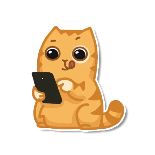 Sticker from the "persik _the_cat" sticker pack