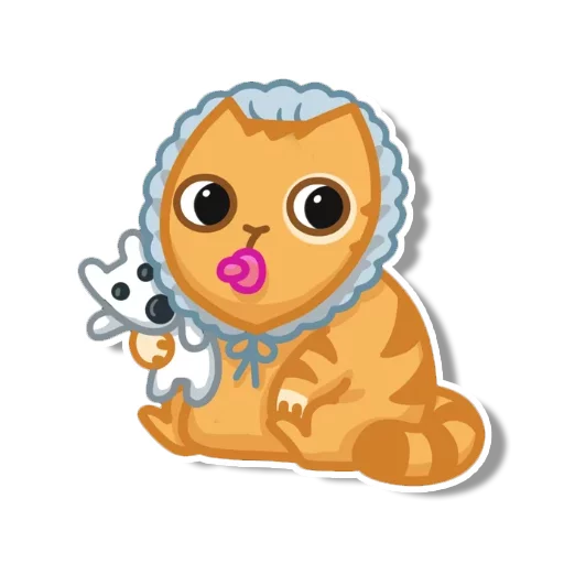 Sticker from the "persik _the_cat" sticker pack