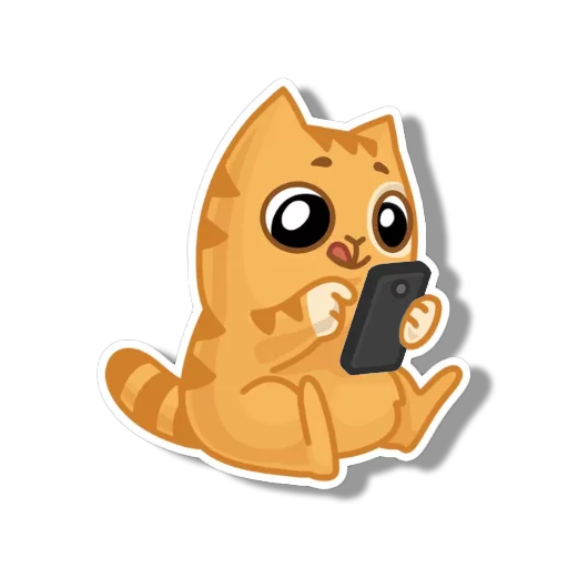 Sticker from the "persik _the_cat" sticker pack