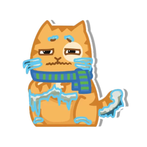 Sticker from the "persik _the_cat" sticker pack