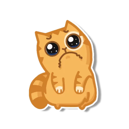 Sticker from the "persik _the_cat" sticker pack