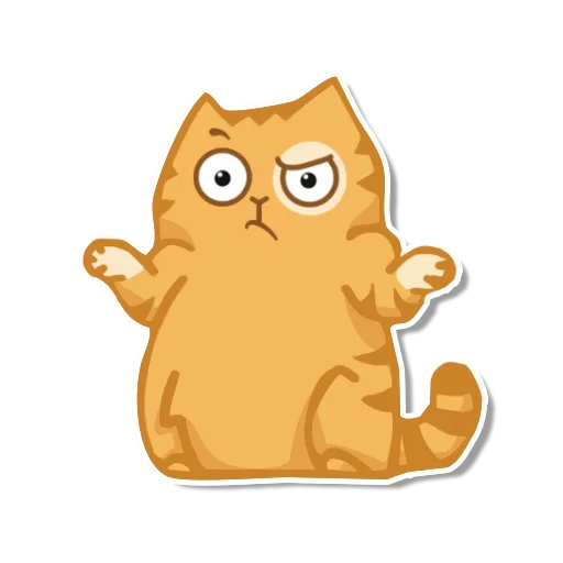 Sticker from the "persik _the_cat" sticker pack