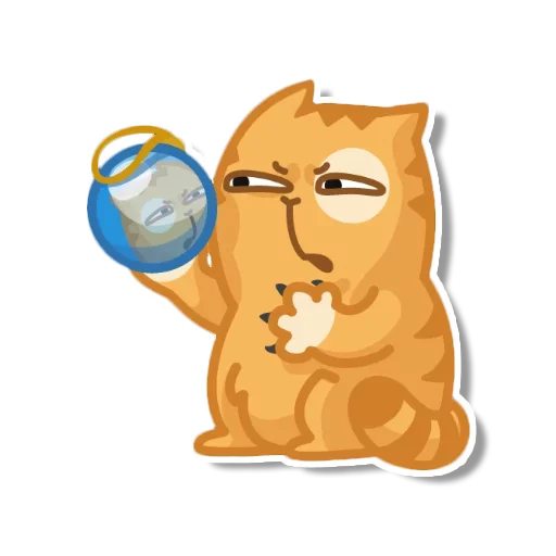 Sticker from the "persik _the_cat" sticker pack