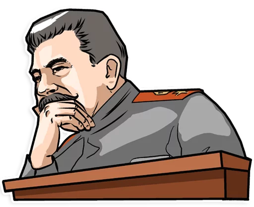 Sticker from the "Stalin" sticker pack