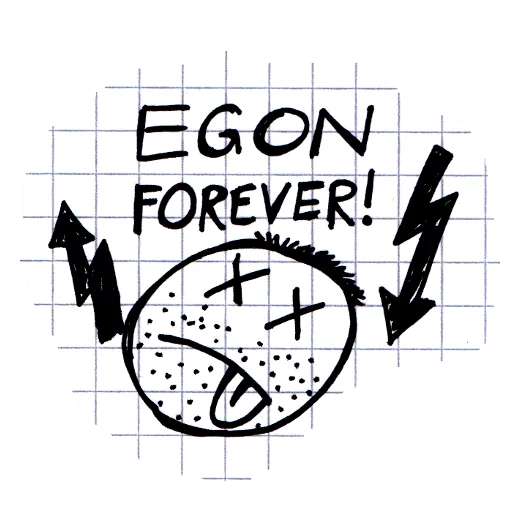 Sticker from the "Egon Forever!" sticker pack