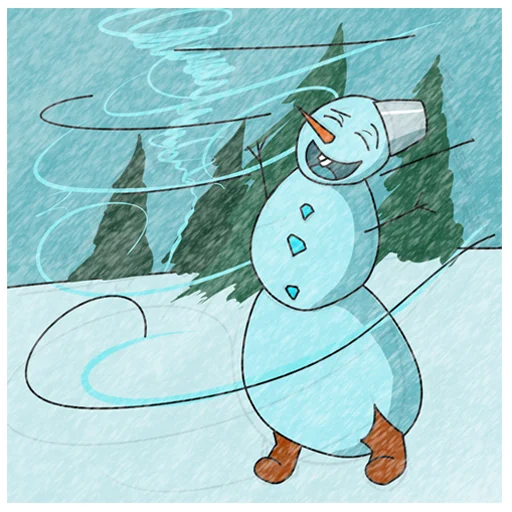 Sticker from the "Snowman" sticker pack