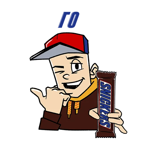 Sticker from the "Snickers ®" sticker pack