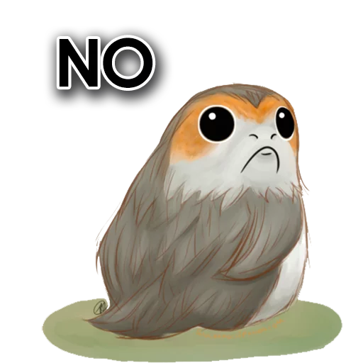 Sticker from the "Star Wars Porgs" sticker pack