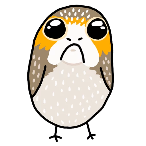 Sticker from the "Star Wars Porgs" sticker pack