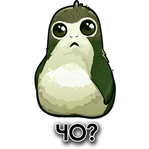 Sticker from the "Star Wars Porgs" sticker pack