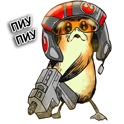 Sticker from the "Star Wars Porgs" sticker pack