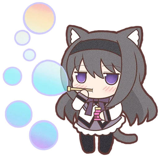 Sticker Homura Akemi Neko |