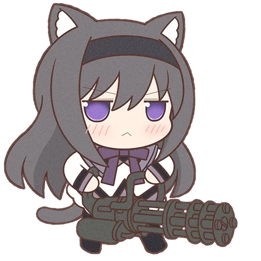 Sticker Homura Akemi Neko |