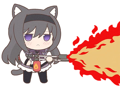 Sticker Homura Akemi Neko |