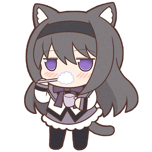 Sticker Homura Akemi Neko |