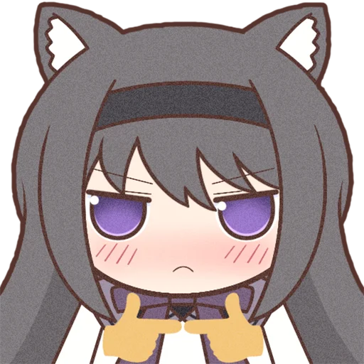 Sticker from the "Homura Akemi Neko |" sticker pack