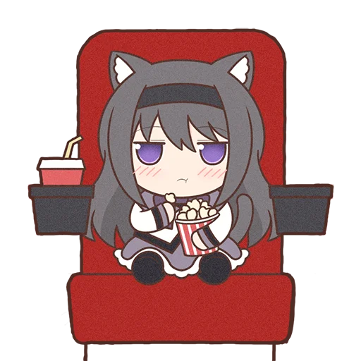 Sticker Homura Akemi Neko |