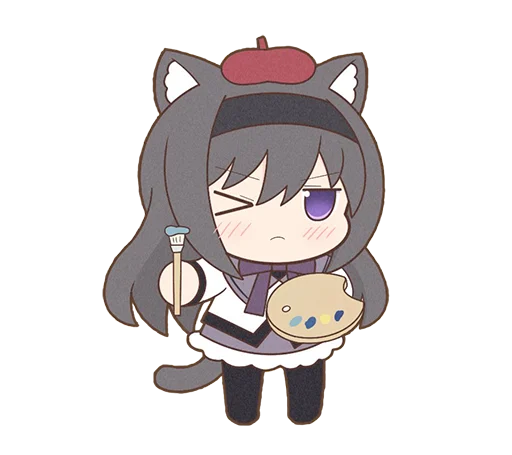 Sticker Homura Akemi Neko |