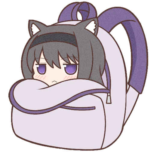 Sticker Homura Akemi Neko |