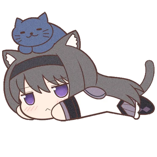 Sticker Homura Akemi Neko |