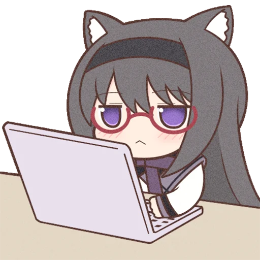 Sticker from the "Homura Akemi Neko |" sticker pack