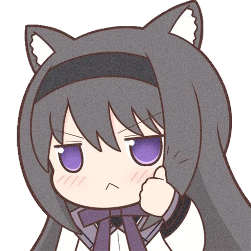 Sticker Homura Akemi Neko |