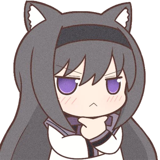 Sticker Homura Akemi Neko |