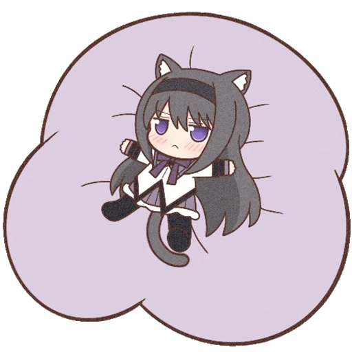 Sticker Homura Akemi Neko |