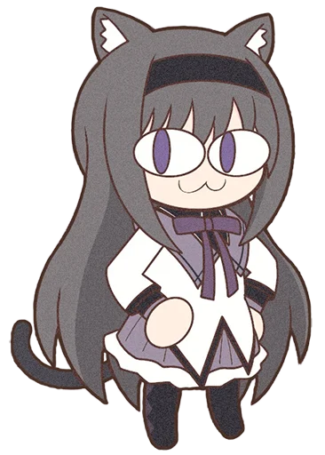 Sticker Homura Akemi Neko |