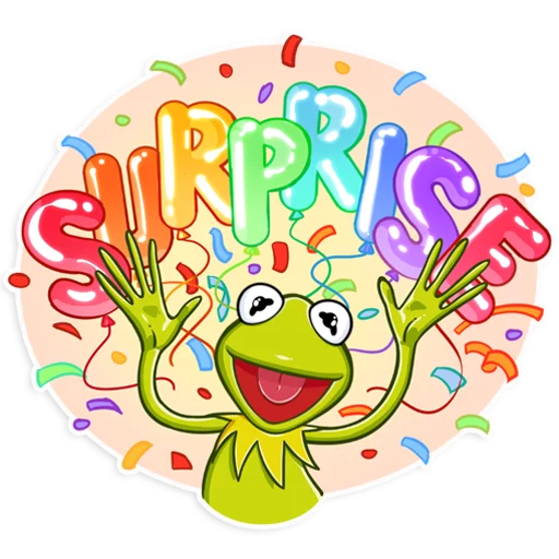 Sticker from the "Kermit the Frog" sticker pack